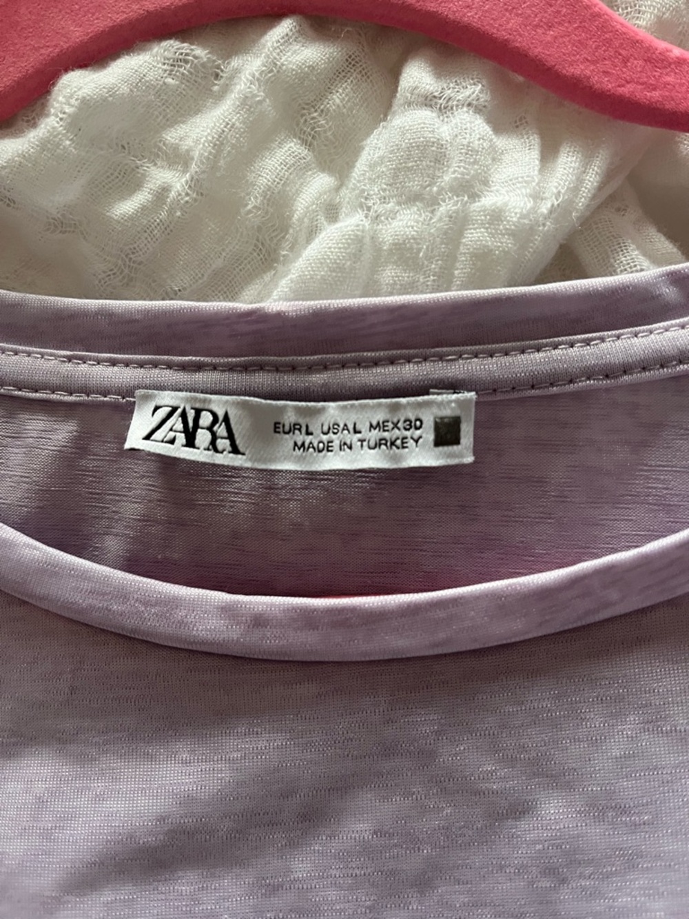 ZARA Light Lavender Crewneck Tee